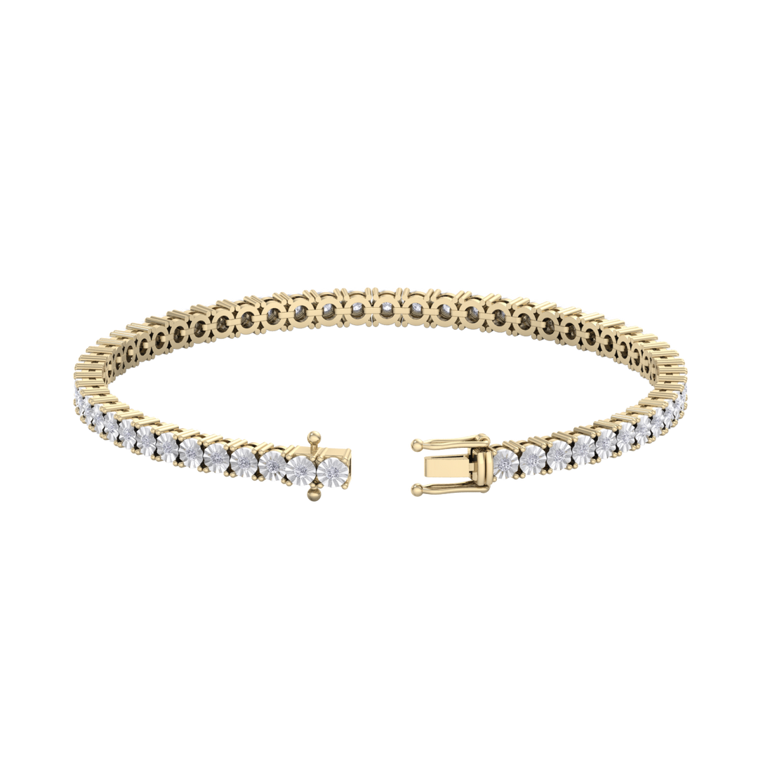 Classic Bracelet in rose gold with white diamonds of 0.88 ct in weight