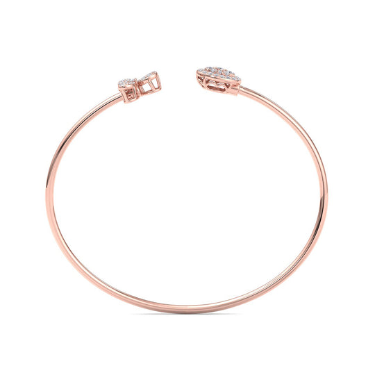 Bracelet in rose gold with white diamonds of 0.48 ct in weight