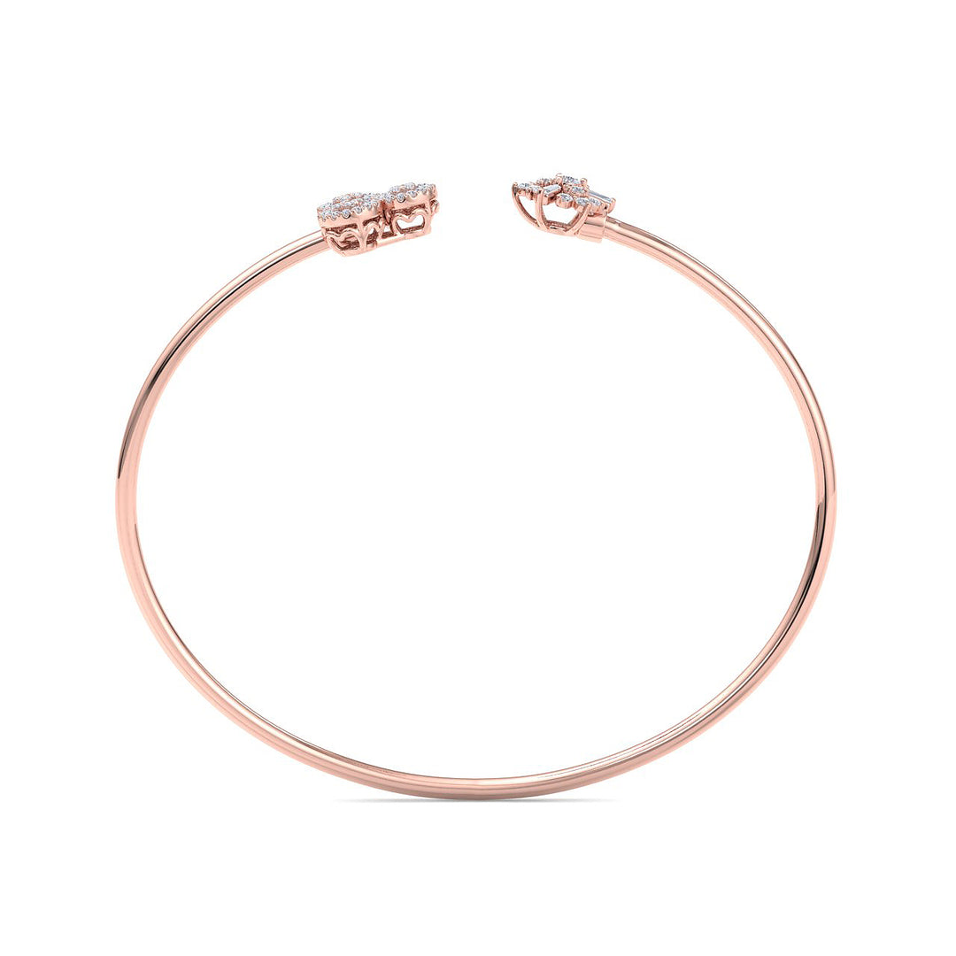 Bracelet in rose gold with white diamonds of 0.52 ct in weight