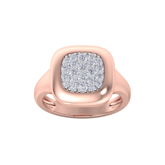 Diamond ring in rose gold with white diamonds of 0.41 ct in weight