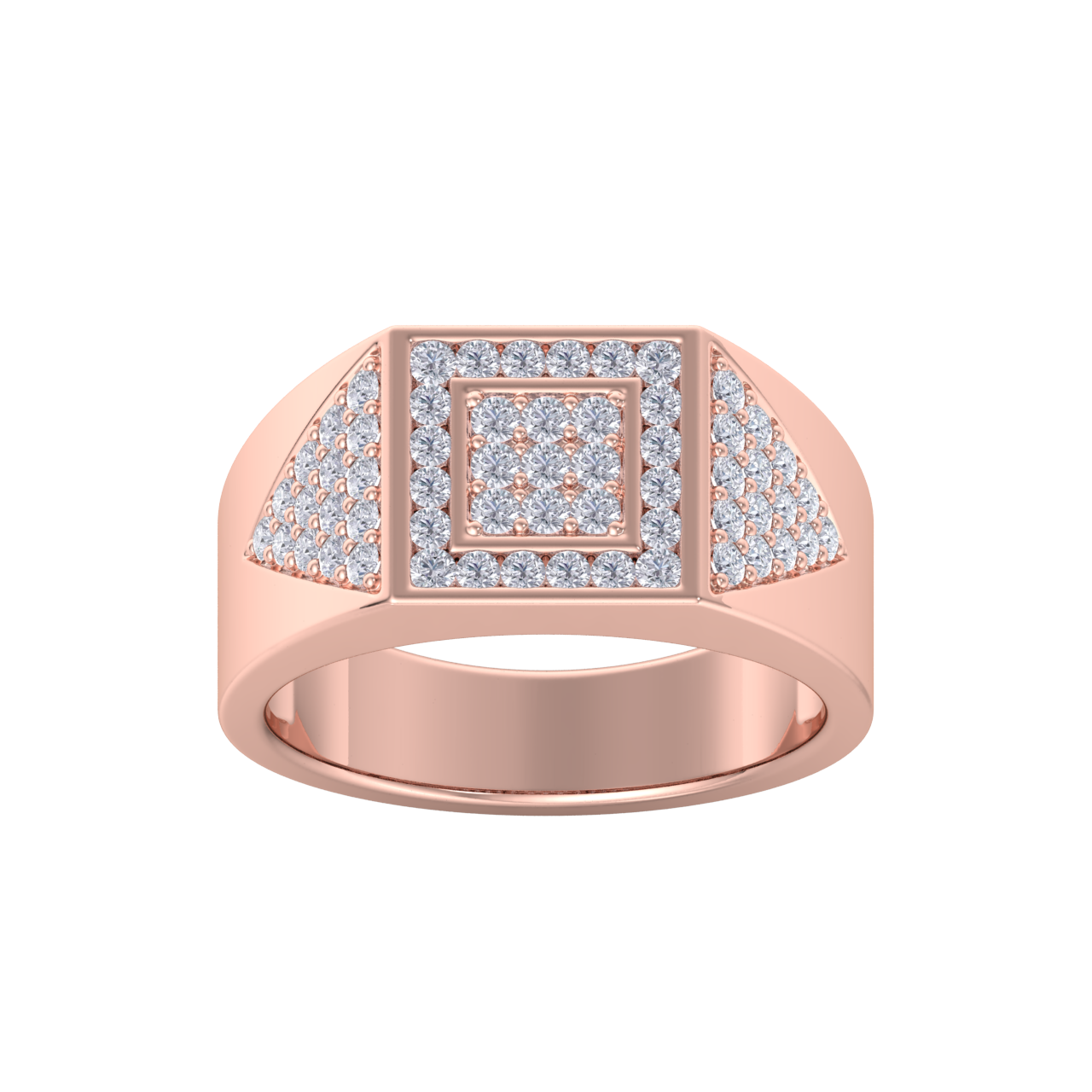 Diamond ring in rose gold with white diamonds of 0.77 ct in weight