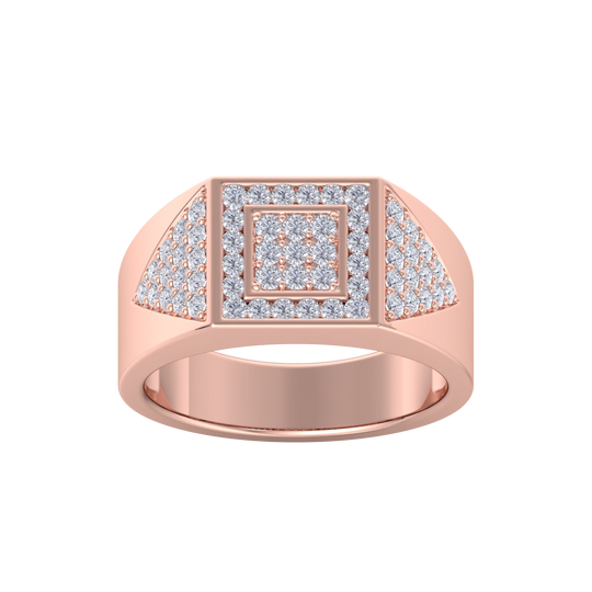 Diamond ring in rose gold with white diamonds of 0.77 ct in weight