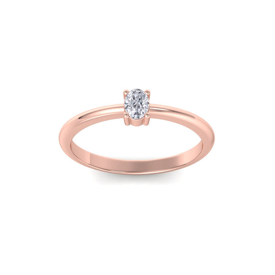 Beautiful Diamond ring in yellow gold with white diamonds of 0.25 ct in weight