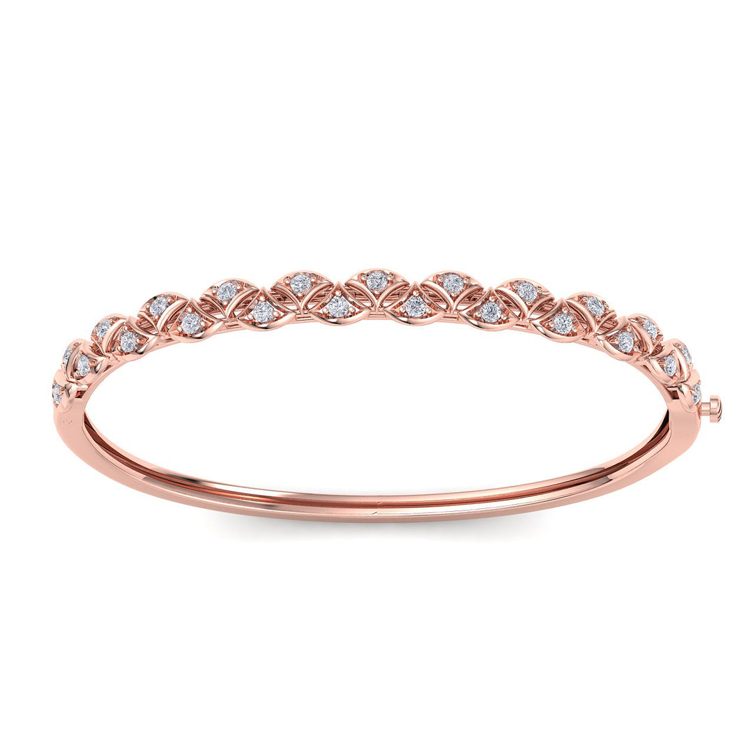 Bracelet in rose gold with white diamonds of 0.97 ct in weight