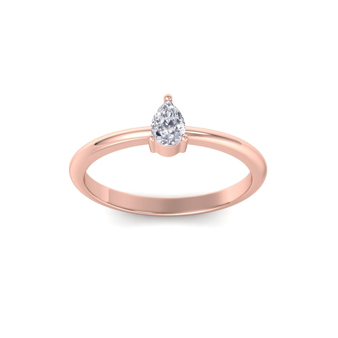 Exclusive Diamond ring in rose gold with white diamonds of 0.25 ct in weight