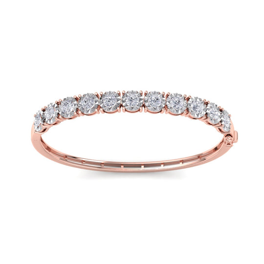 Bracelet in yellow gold with white diamonds of 3.30 ct in weight