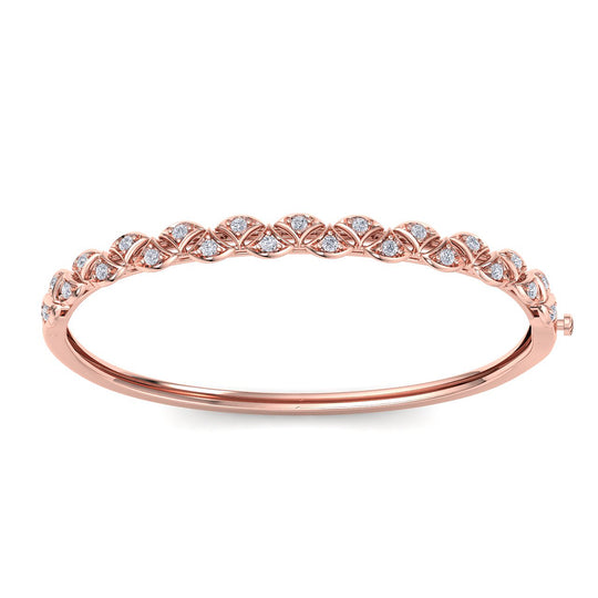 Bracelet in yellow gold with white diamonds of 0.97 ct in weight