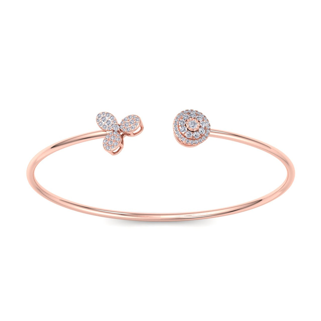 Bracelet in rose gold with white diamonds of 0.47 ct in weight