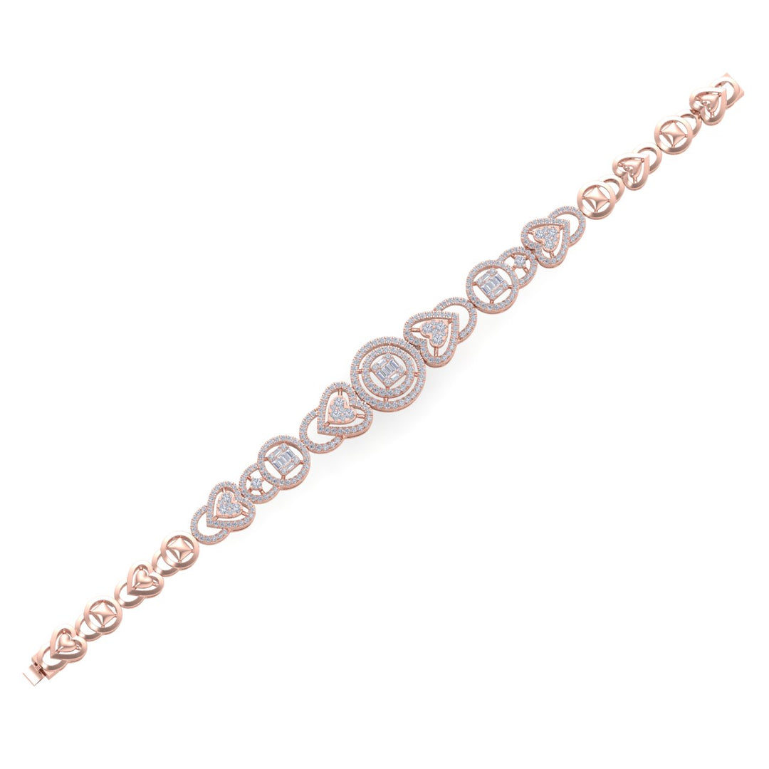 Statement bracelet in white gold with white diamonds of 2.53 ct in weight