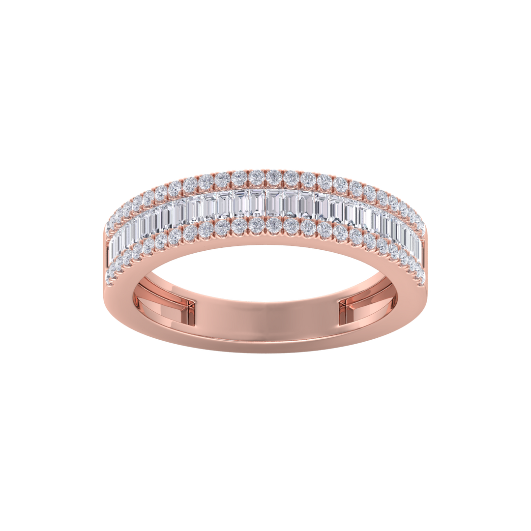 Eternity band in rose gold with white diamonds of 0.78 ct in weight
