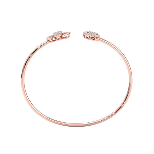 Bracelet in rose gold with white diamonds of 0.57 ct in weight