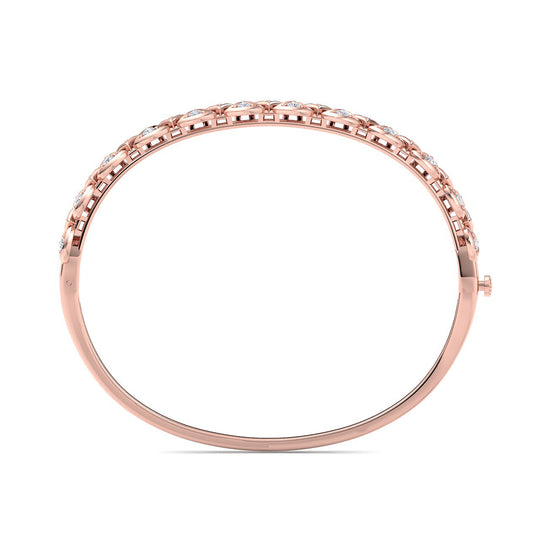 Bracelet in rose gold with white diamonds of 0.97 ct in weight