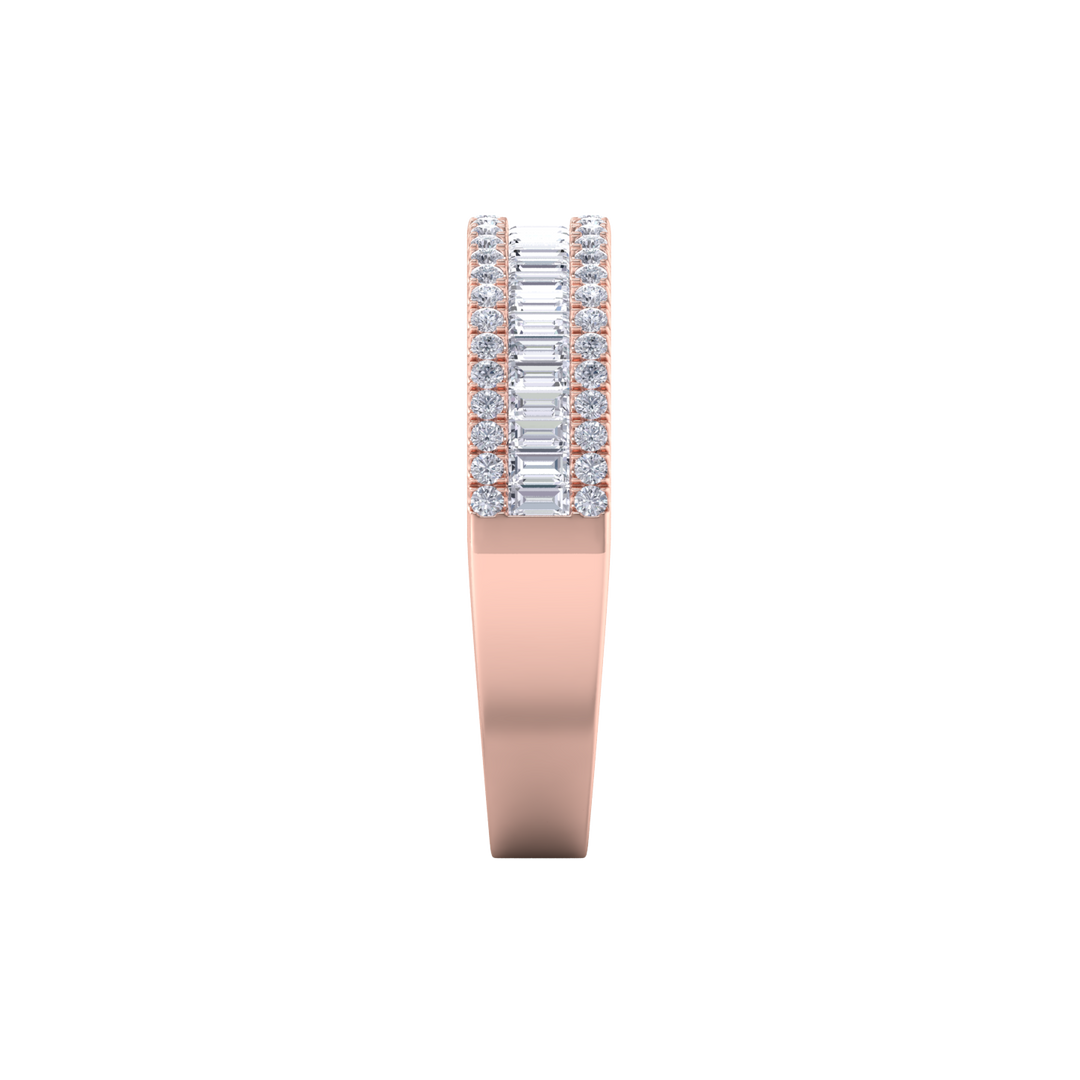 Eternity band in rose gold with white diamonds of 0.78 ct in weight