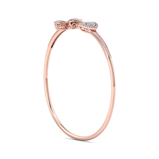 Bracelet in rose gold with white diamonds of 0.53 ct in weight