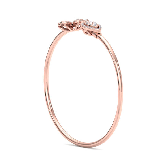 Bracelet in rose gold with white diamonds of 0.49 ct in weight