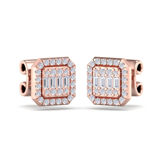 Stud earrings in white gold with white diamonds of 0.42 ct in weight - HER DIAMONDS®