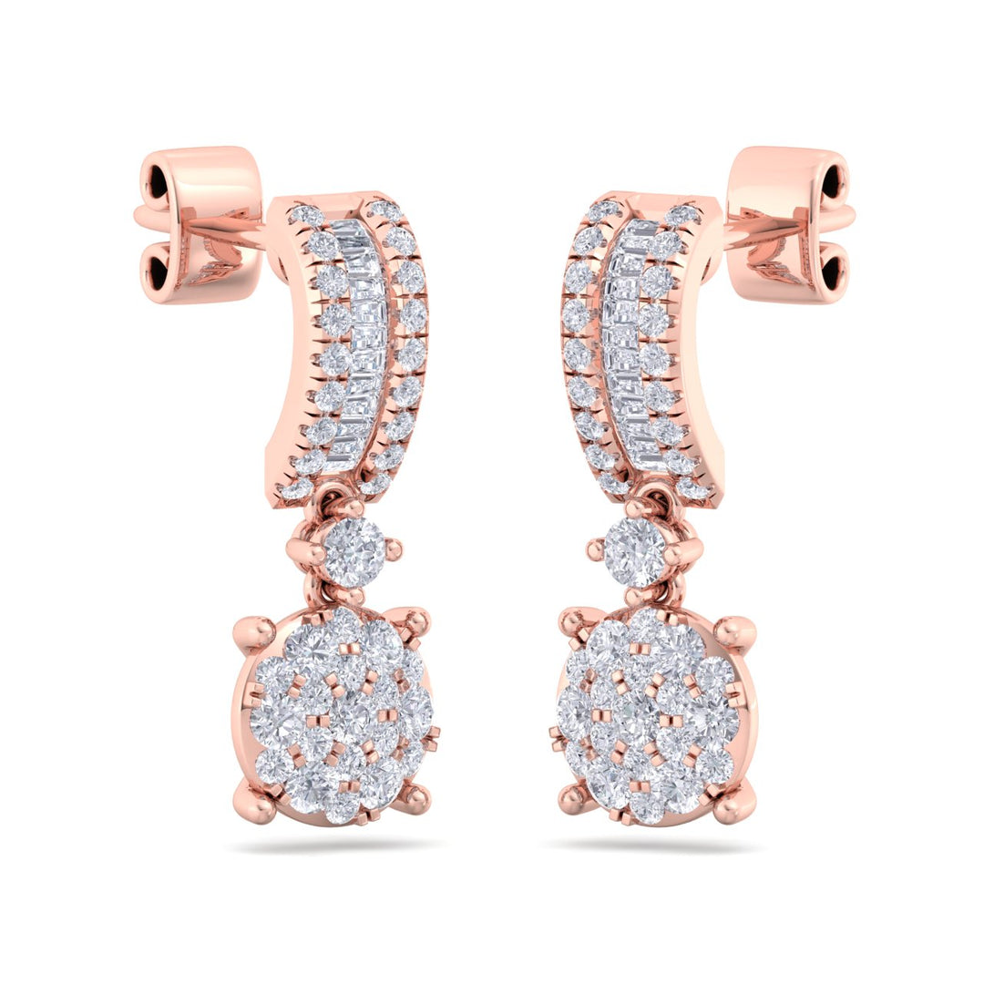 Earrings in white gold with white diamonds of 1.25 ct in weight - HER DIAMONDS®