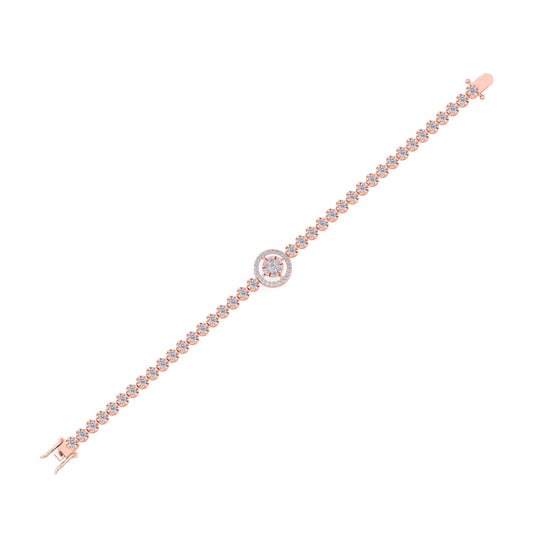 Bracelet in white gold with white diamonds of 1.65 ct in weight - HER DIAMONDS®