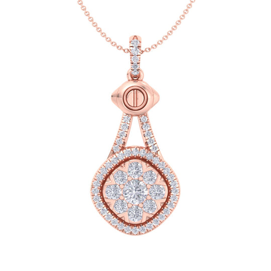 Pendant in rose gold with white diamonds of 0.52 ct in weight - HER DIAMONDS®