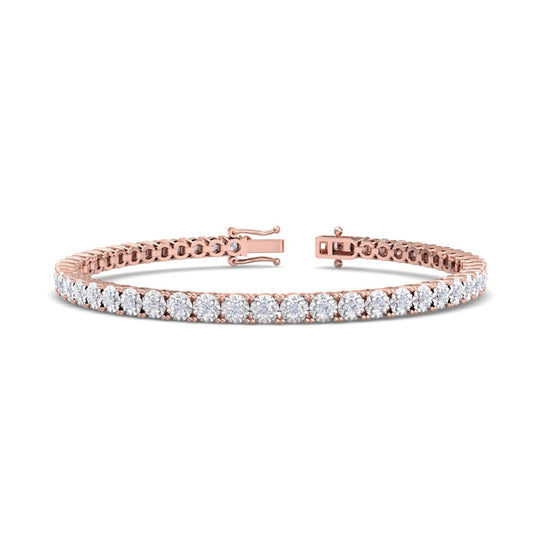 Tennis bracelet in white gold with white diamonds of 1.35 ct in weight