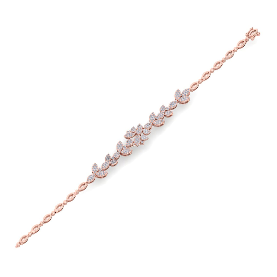 "The Garden" bracelet in white gold with white diamonds of 1.60 ct in weight - HER DIAMONDS®
