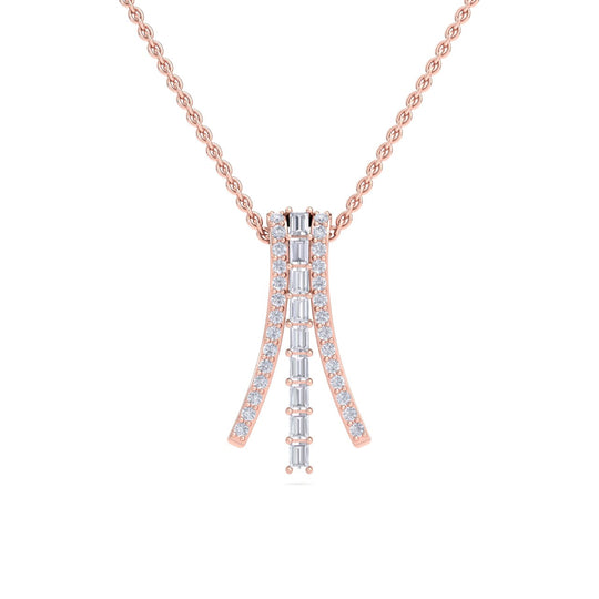 Necklace in white gold with white diamonds of 0.56 ct in weight - HER DIAMONDS®