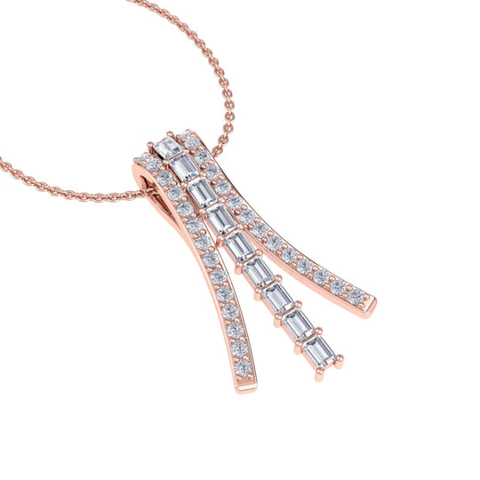 Necklace in yellow gold with white diamonds of 0.56 ct in weight - HER DIAMONDS®