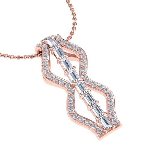 Necklace in yellow gold with white diamonds of 0.48 ct in weight - HER DIAMONDS®