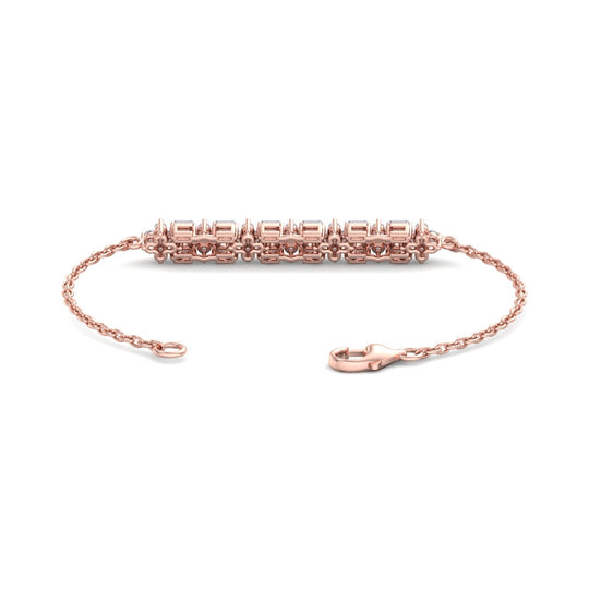 Bracelet in rose gold with white diamonds of 0.46 ct in weight