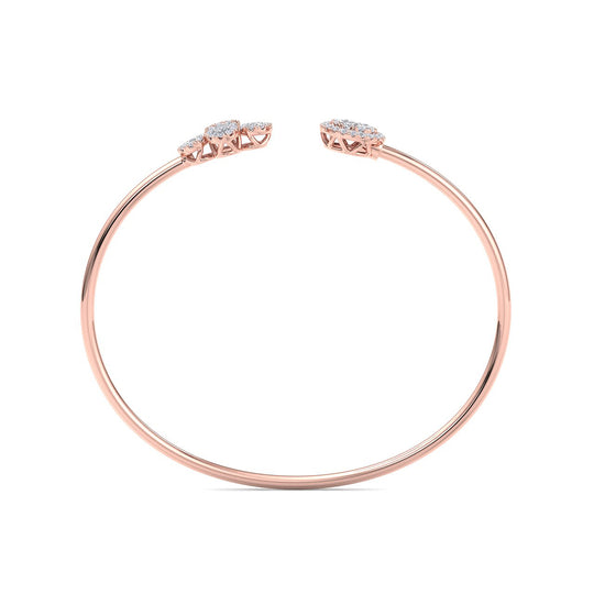 Bangle in white gold with white diamonds of 0.57 ct in weight - HER DIAMONDS®