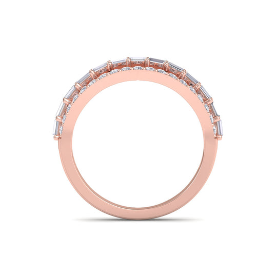 Ring in rose gold with white diamonds of 0.98 ct in weight