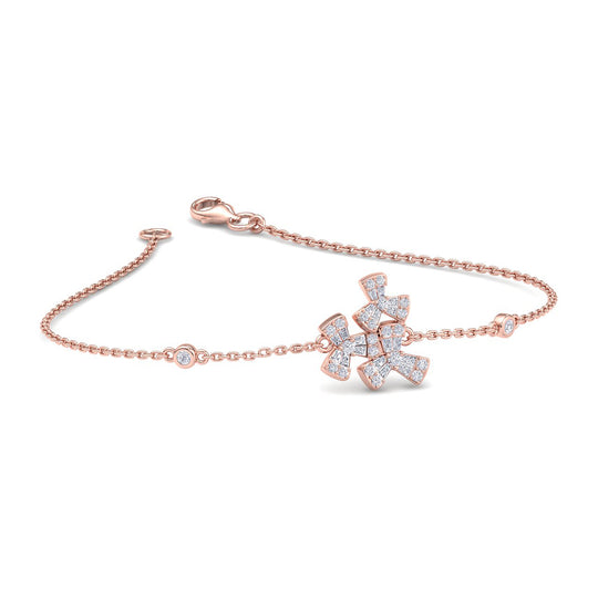 Bracelet in white gold with white diamonds of 0.40 ct in weight - HER DIAMONDS®