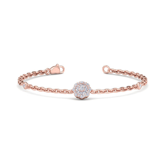 Bracelet in yellow gold with white diamonds of 0.19 ct in weight - HER DIAMONDS®