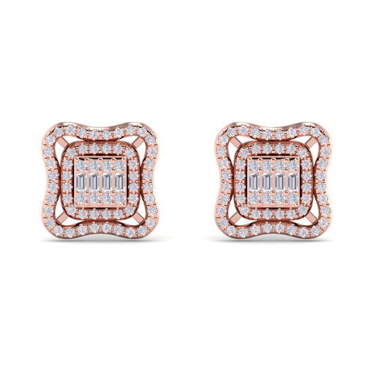 Stud earrings in white gold with white diamonds of 0.67 ct in weight - HER DIAMONDS®