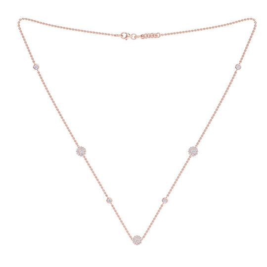Necklace in white gold with white diamonds of 0.72 ct in weight - HER DIAMONDS®