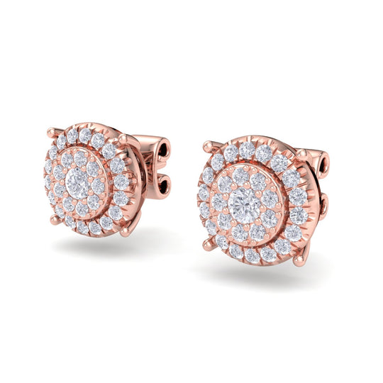 Stud earring in white gold with white diamonds of 0.45 ct in weight - HER DIAMONDS®