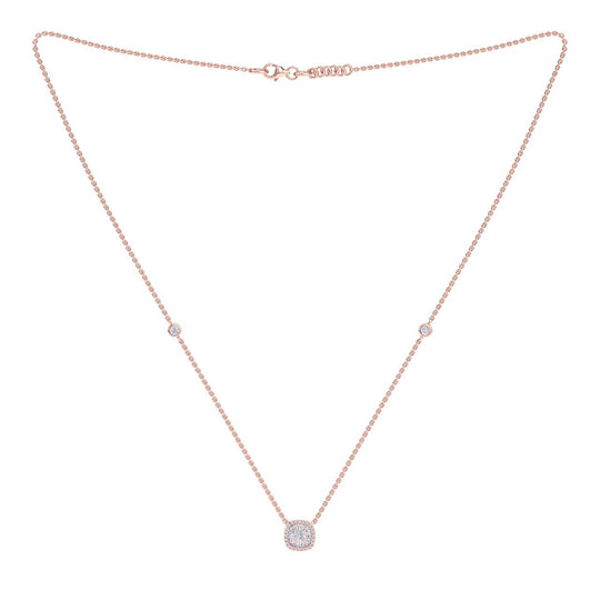 Necklace in yellow gold with white diamonds of 0.94 ct in weight - HER DIAMONDS®