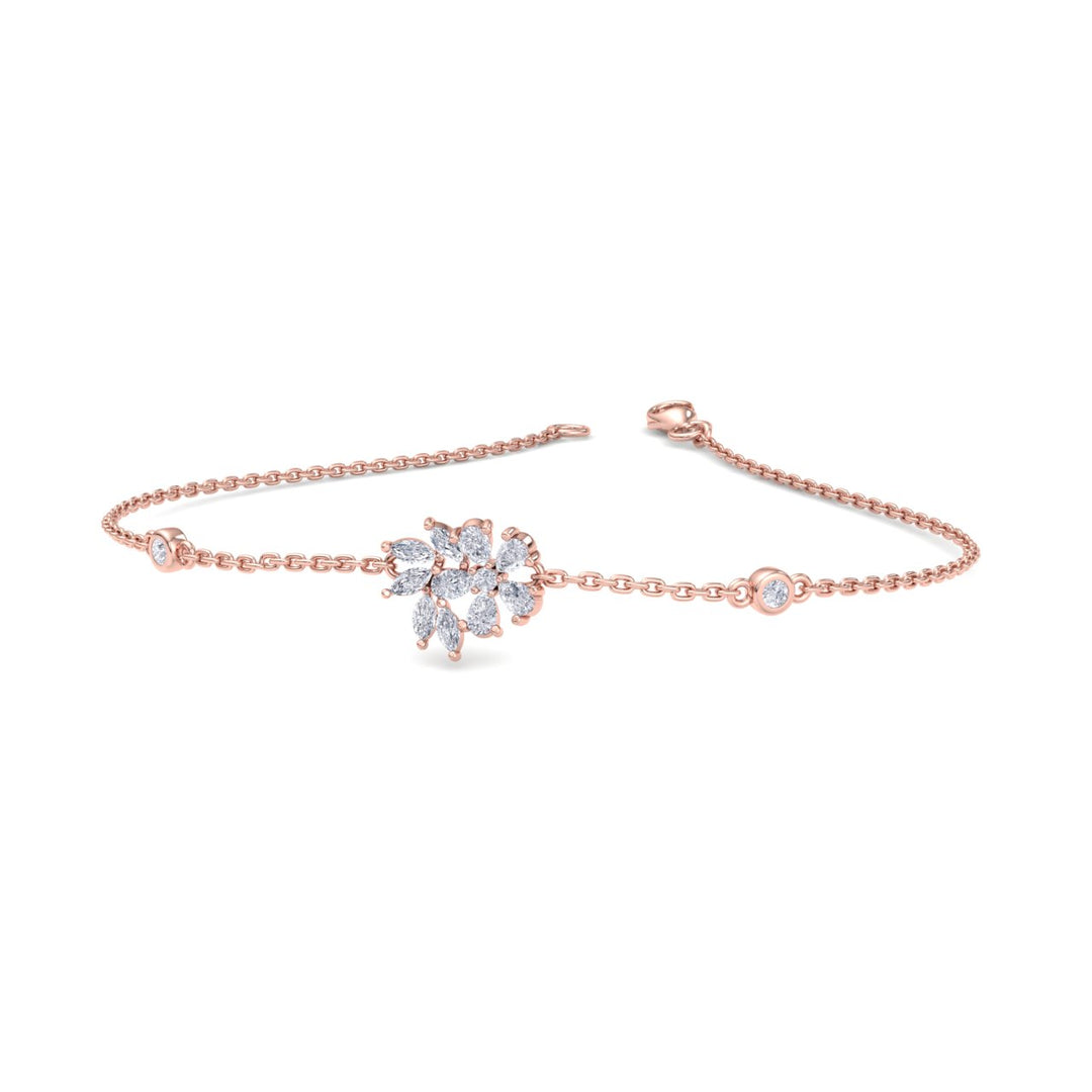 Bracelet in white gold with white diamonds of 0.75 ct in weight - HER DIAMONDS®