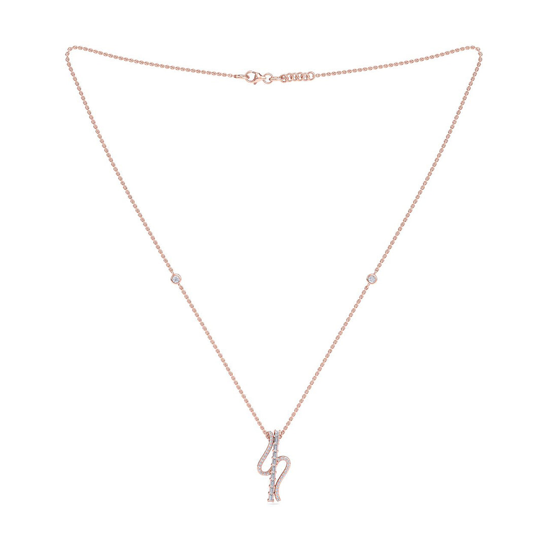 Necklace in yellow gold with white diamonds of 0.41 ct in weight - HER DIAMONDS®