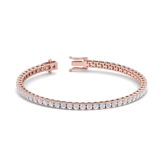 Tennis bracelet in white gold with white diamonds of 6.16 ct in weight - HER DIAMONDS®
