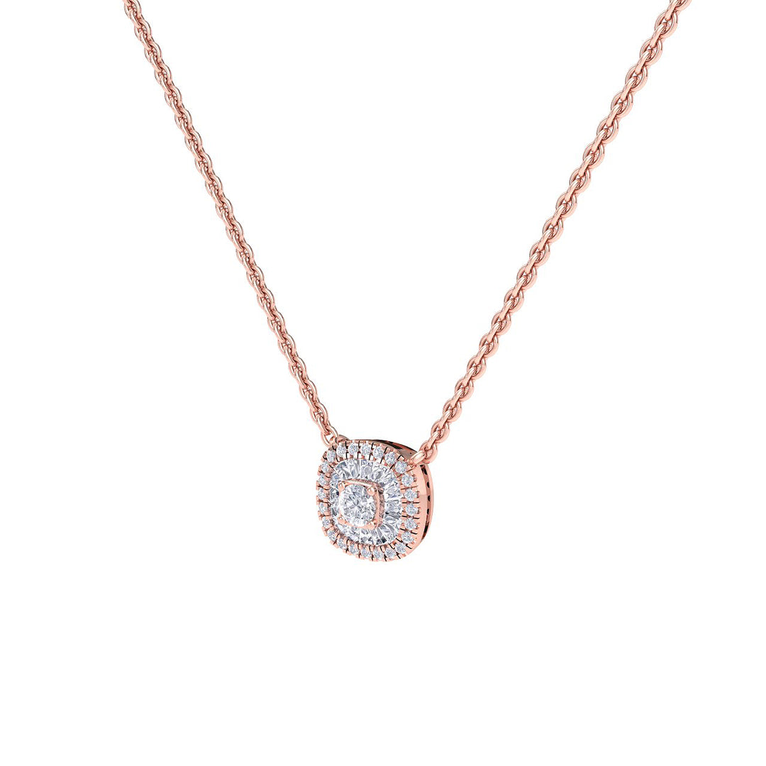 Necklace in yellow gold with white diamonds of 0.94 ct in weight - HER DIAMONDS®