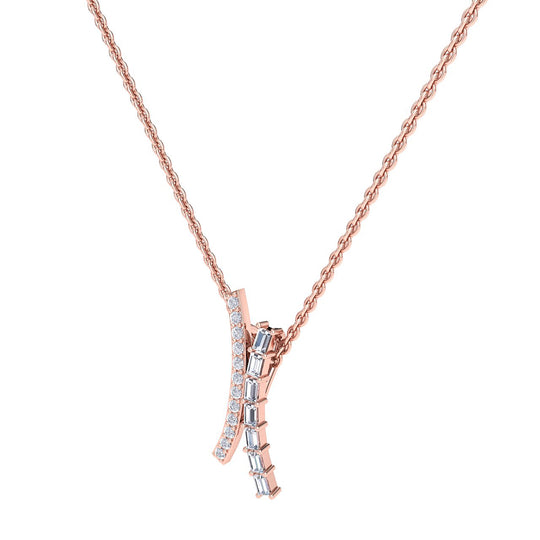 Necklace in white gold with white diamonds of 0.31 ct in weight - HER DIAMONDS®