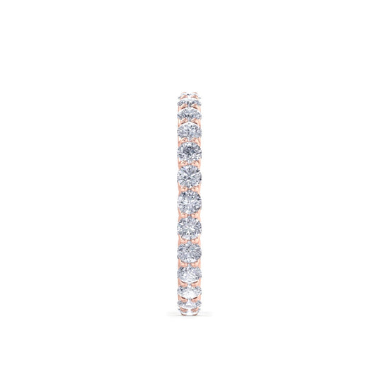 Eternity ring in rose gold with white diamonds of 0.91 ct in weight