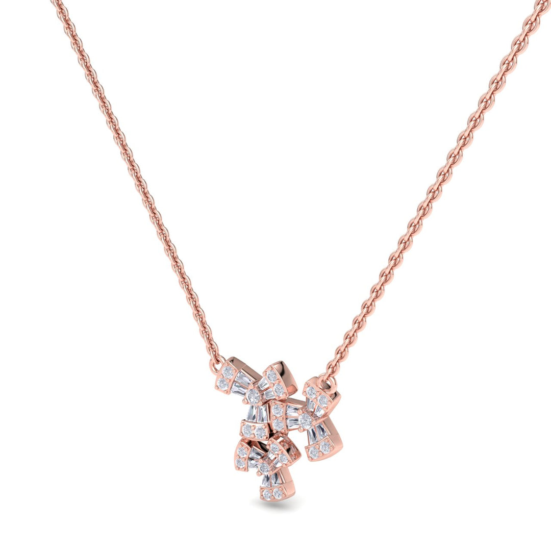 Necklace in white gold with white diamonds of 0.39 ct in weight - HER DIAMONDS®