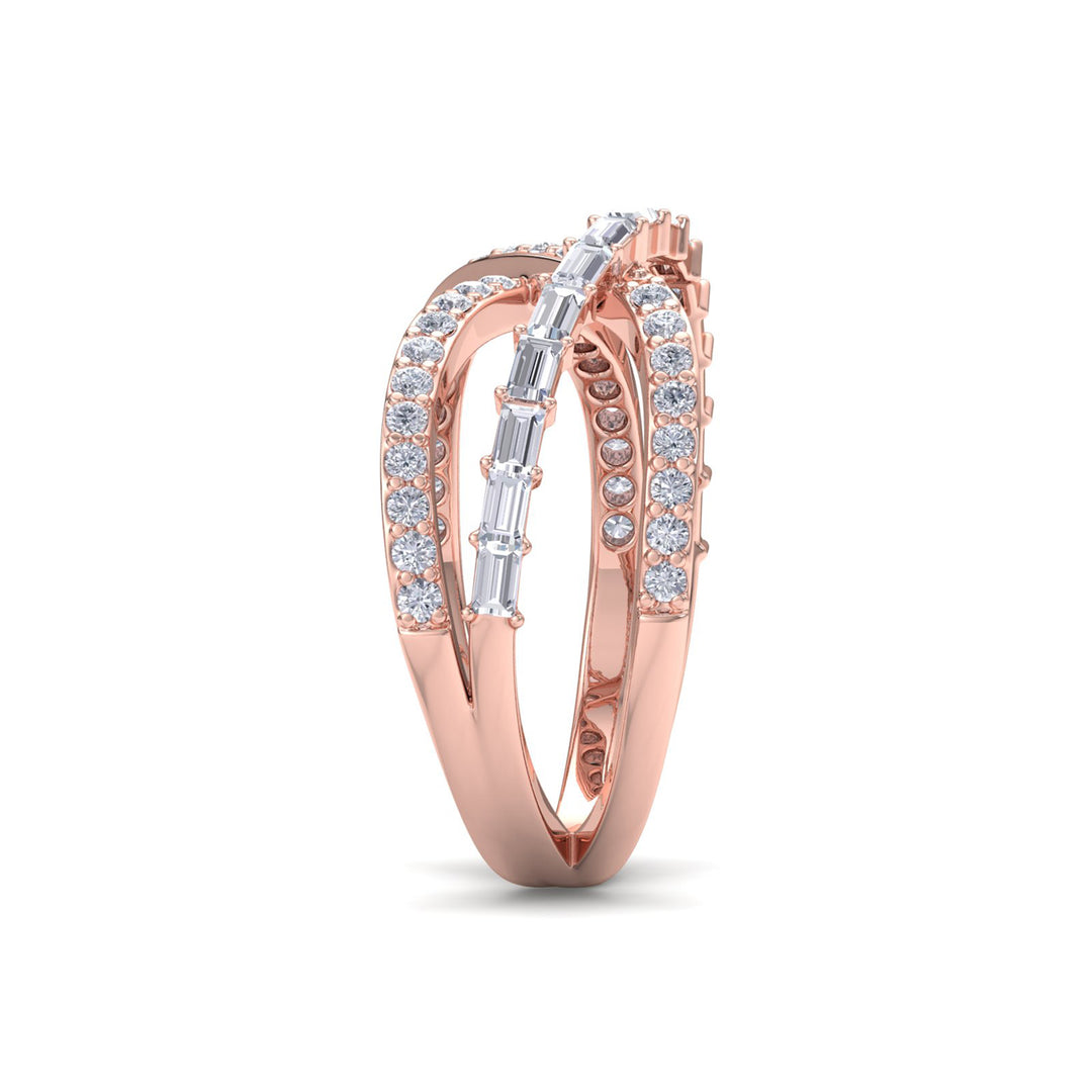 Ring in white gold with white diamonds of 1.07 ct in weight