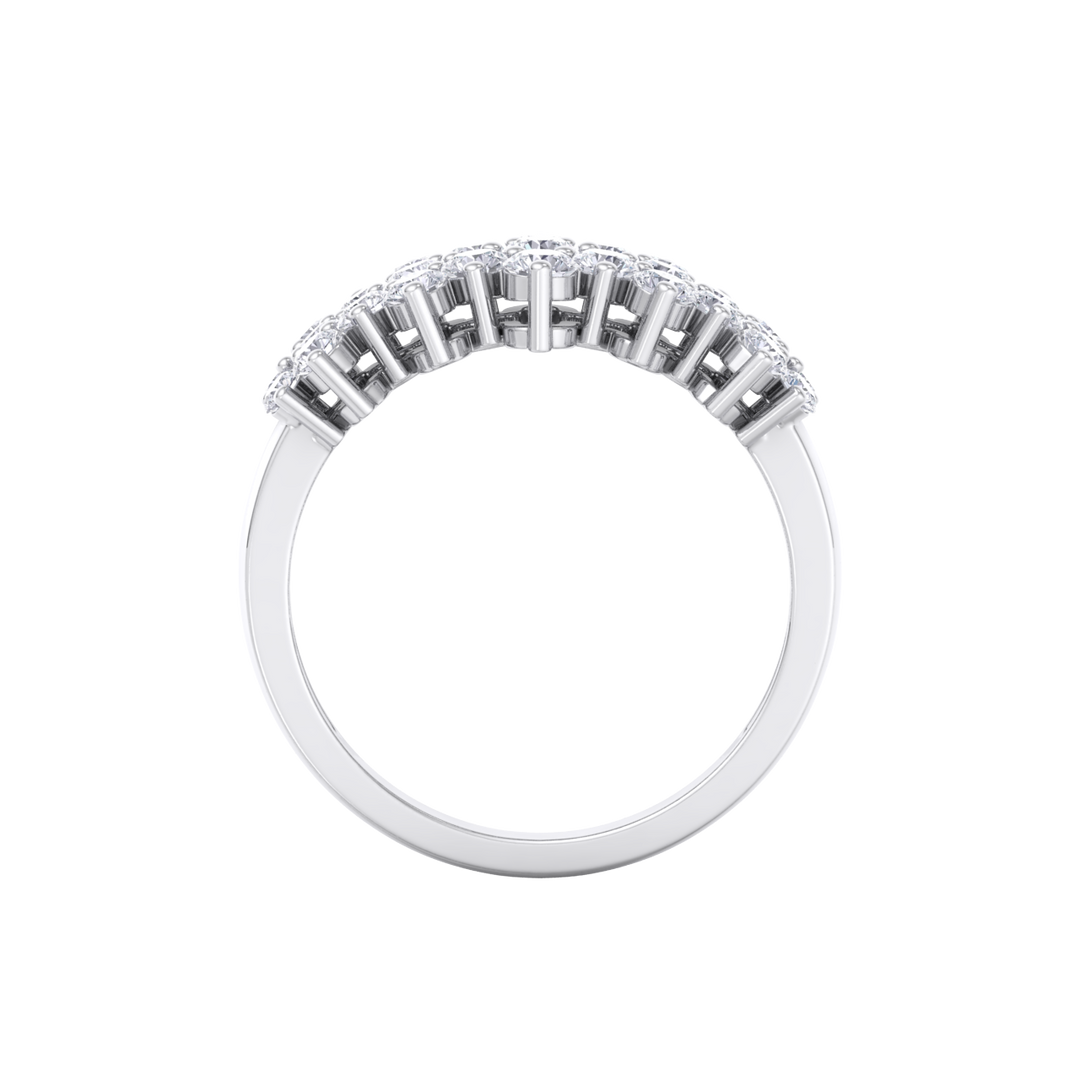 Beautiful ring in white gold with white diamonds of 1.16 ct in weight