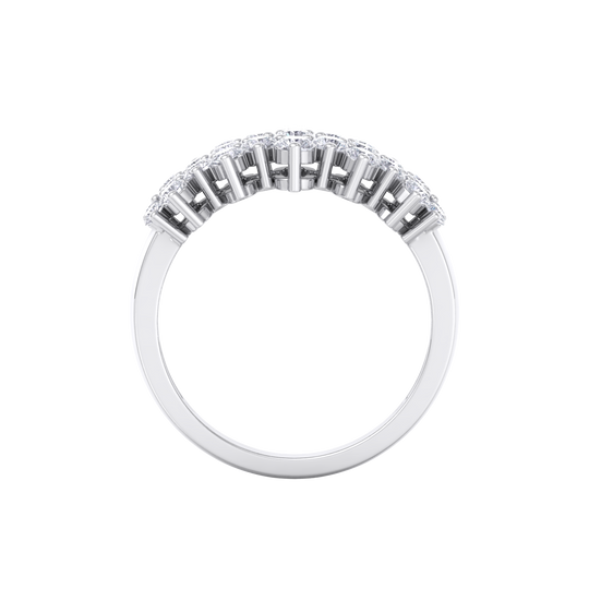 Beautiful ring in white gold with white diamonds of 1.16 ct in weight