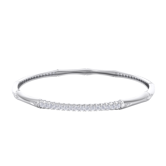 Classic bracelet in white gold with white diamonds of 2.40 ct in weight