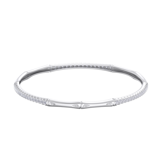 Classic bracelet in white gold with white diamonds of 2.40 ct in weight