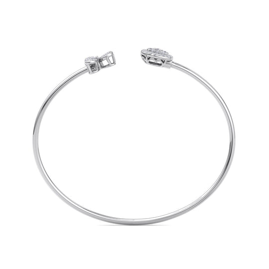 Bracelet in white gold with white diamonds of 0.48 ct in weight